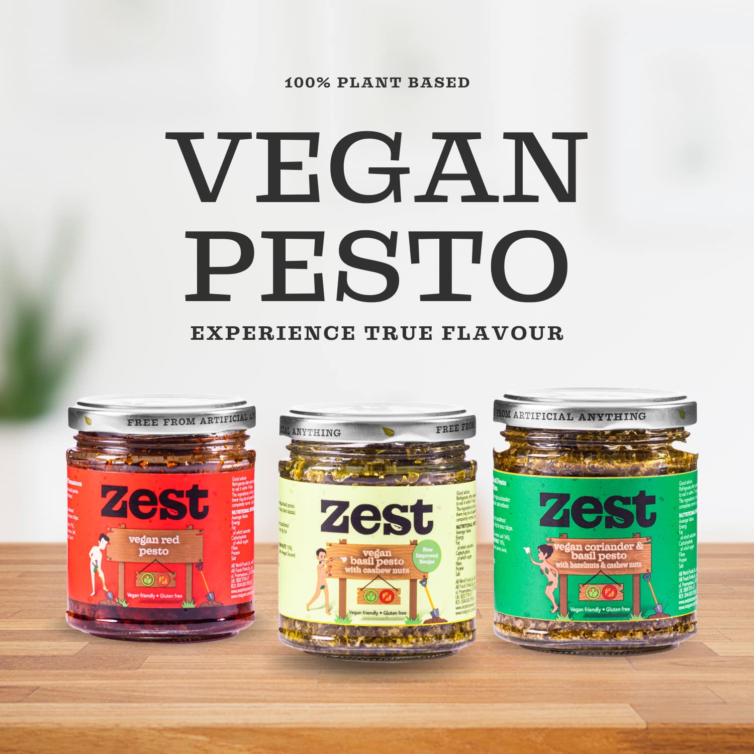 Zest Vegan Basil Pesto 165g