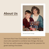 Vermont Nut Free Chocolates Boxed Chocolate Caramels (Dark Chocolate) 12-Piece, Nut-Free, Egg-Free, Kosher