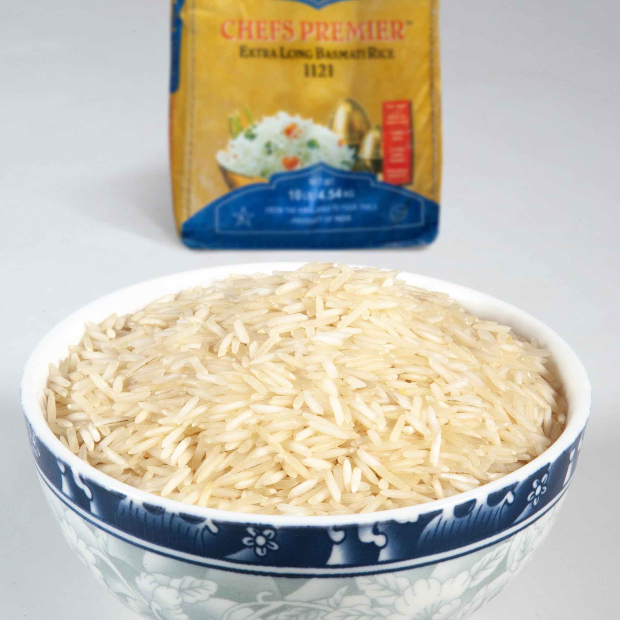 Golden Crown Chefs Premier Basmati Rice - 160 oz (10LB) | Extra Long Aromatic Sella Rice | Fat-Free, Gluten-Free Whole Grain | Tasty and Delicious Flavorful