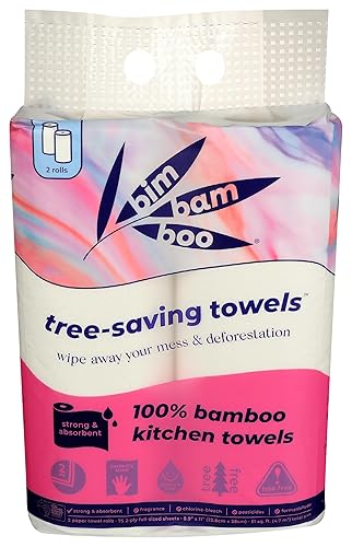 Bim Bam Boo, Paper Towels Bamboo, 2 Count