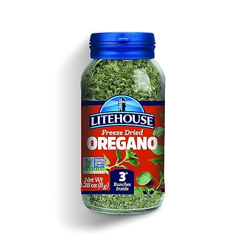 Litehouse Freeze Dried Oregano - Substitute for Fresh Oregano, Jar Equal to 3 Oregano Fresh Bunches, Organic, Oregano Seasoning, Non-GMO, Gluten-Free