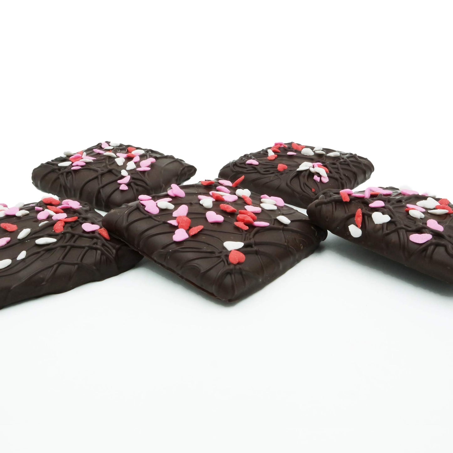 Philadelphia Candies Valentine's Day Hearts Gift, Dark Chocolate Covered Graham Crackers, 6 Ounce