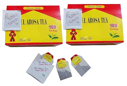 Al Arousa Alarousa Black Tea Bags Teas Indian Kenyan Traditional Egyptian Dust Egypt Arabian Strong Rich Pure Oriental Natural Taste Breakfast (200