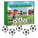 24 Soccer Candy Lollipops, Perfect for Soccer Party Favors, Birthday Goodie Bags, Team Gifts and Sports Themed Party Supplies, Fun Soccer Treats
