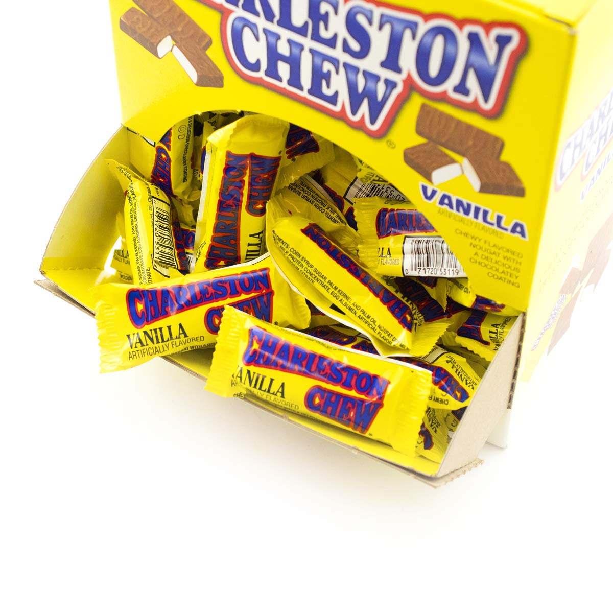 Tootsie Roll Charleston Chew Snack Bars in Easy Open Box, Multicolor, Classic Vanilla, .38 Oz (96 Count)