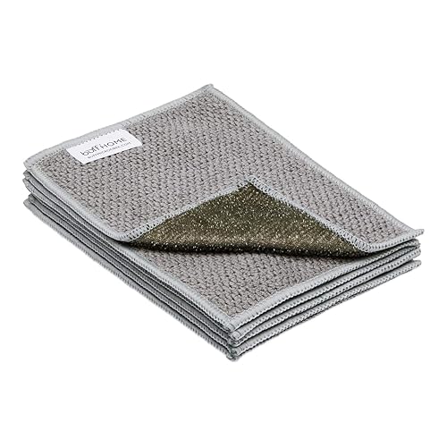 Microfiber Dish Cloths | Scrubs & Cleans: Dishes, Sinks, Counters, Stove Tops | Easy Rinsing | Machine Washable | 6 Pack (Size 4 x 6 inches)
