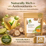 Wereke Te (24 Tea Bags) - 1.69 oz (48g) - 100% Natural Wereke Root (Ibervillea sonorae) - Rich in Antioxidants, Caffeine-Free, Vegan, Non-GMO