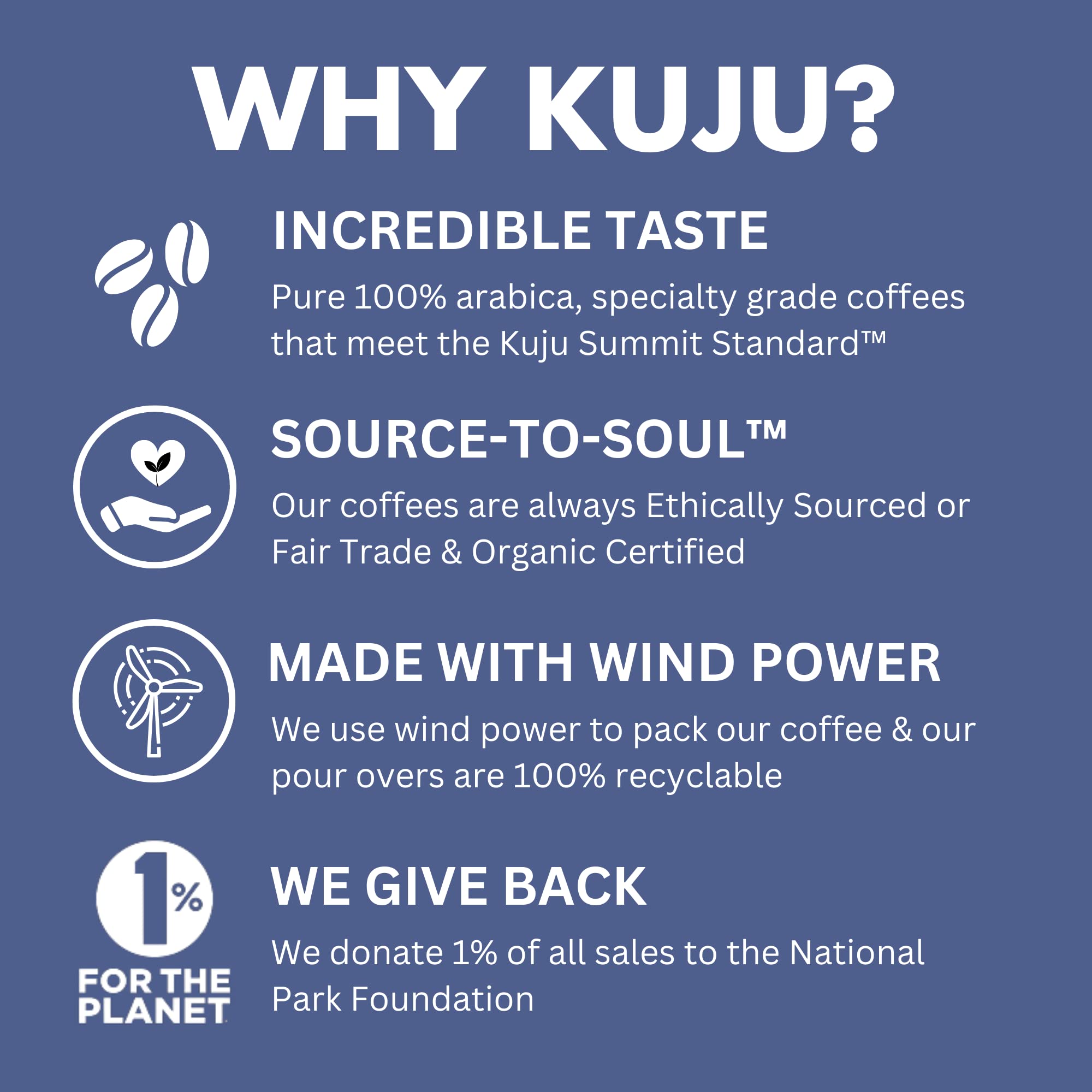 Kuju Coffee Premium Pour Over Individual Coffee Packets - Backpacking, Travel, Camping Organic Coffee Singles - Fair Trade & Eco-Friendly - Ethiopia