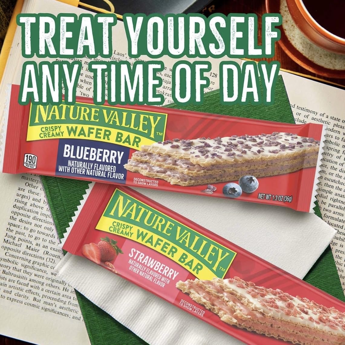 Natures Valley Crispy Creamy Wafer Bars, Variety Pack, 28 Count