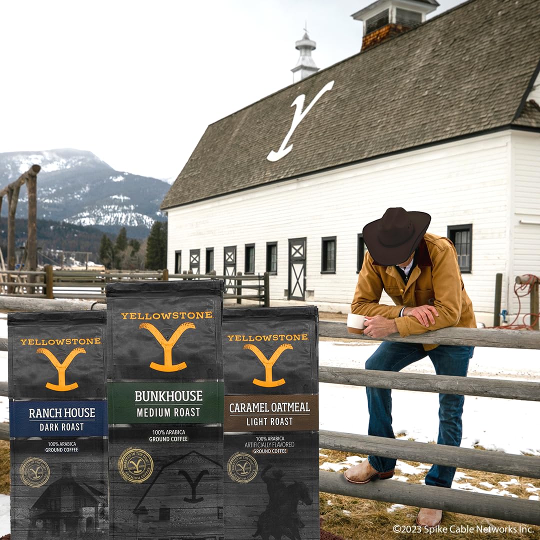 Yellowstone Bunkhouse Medium Roast Coffee,100% Arabica Ground Coffee, 12 oz.