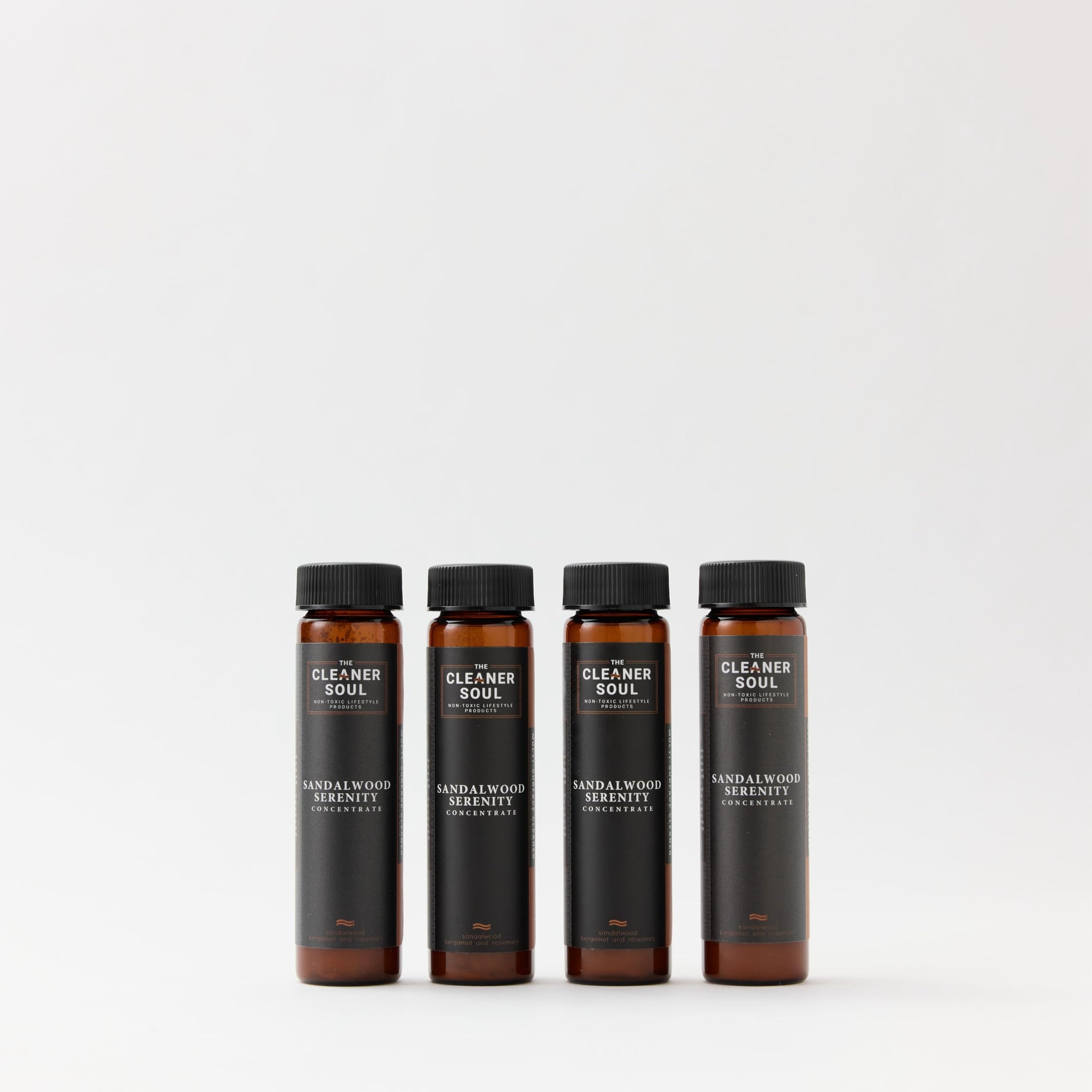 4 Refills - Natural All-Purpose Cleaner Concentrate Essential Oils, Glass Bottle, Non-Toxic, Multi-Surface (Sandalwood Serenity)