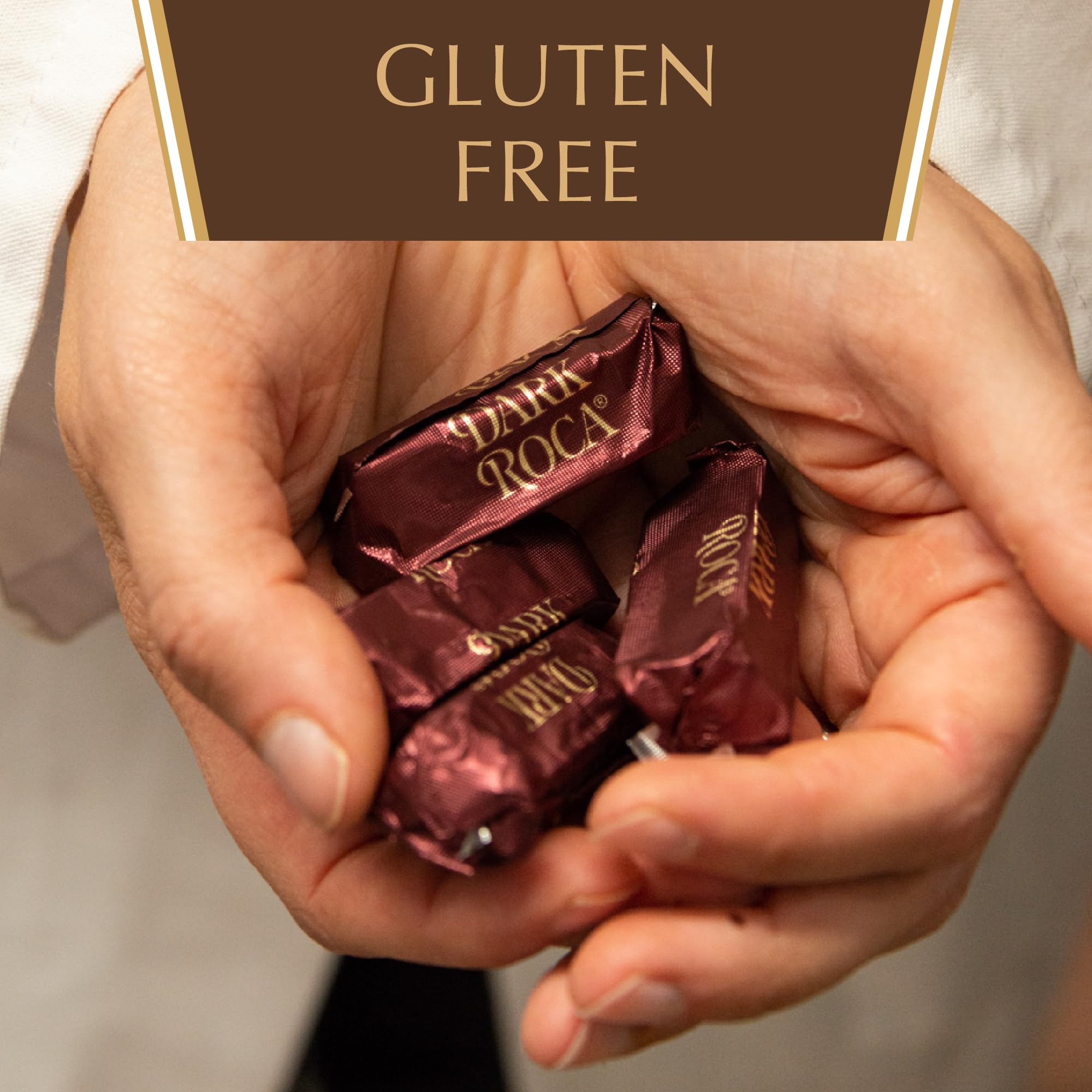 Almond Roca Pack of 1-10oz Individually Wrapped Dark Chocolate Candy - Buttercrunch Toffee with Almonds Covered in Chocolate - Gluten Free, Kosher