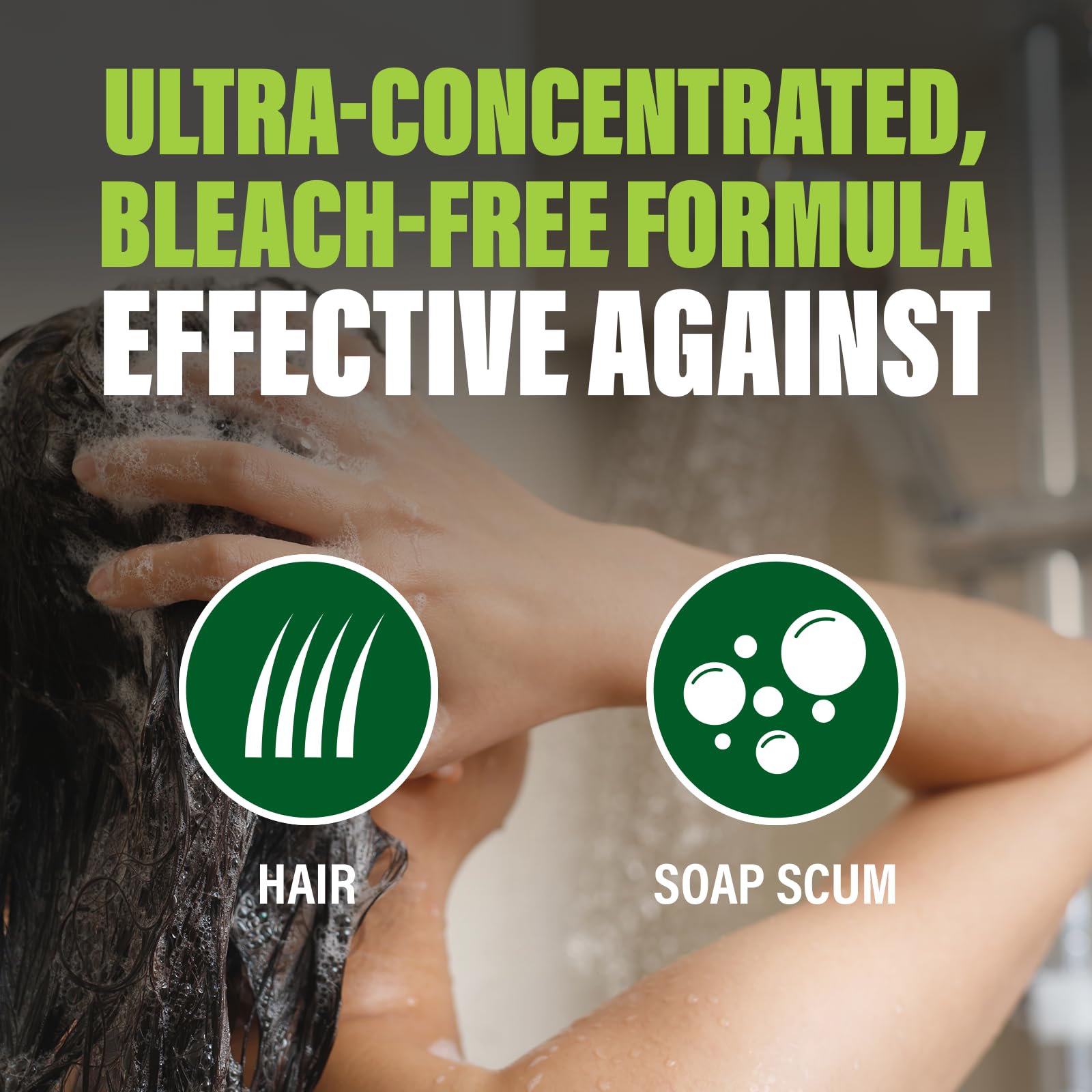 Green Gobbler Ultra Concentrated Drain Clog Remover & Cleaner | Powerful Hair, Grease & Soap Dissolver for Bathroom, Kitchen, Shower, Sink & Toilet |