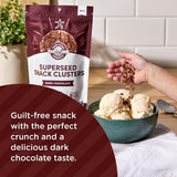Manitoba Harvest Superseed Snack Clusters, Dark Chocolate - 4.6oz - 5g Plant Protein, 2g Fiber, 5g Omega 3 & 6 per 30g serving - Easy 6-in-1 Super