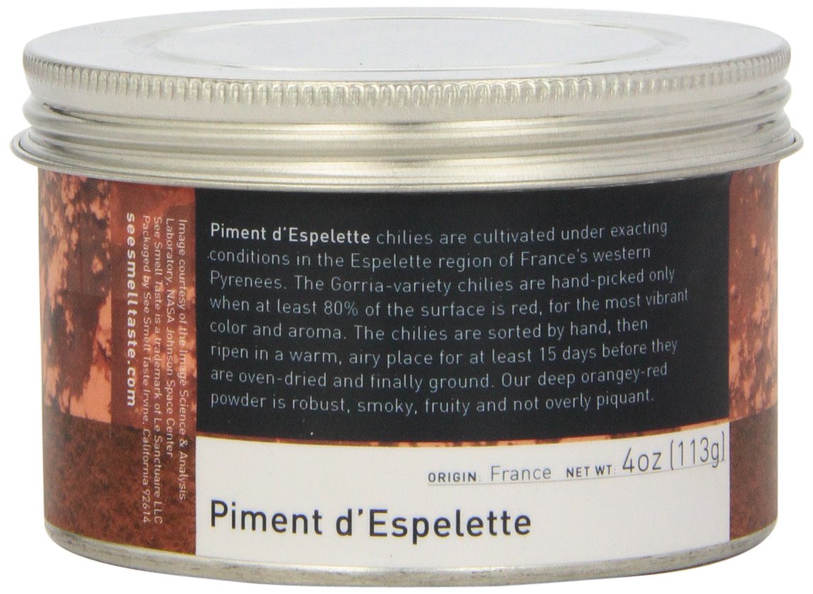 See Smell Taste Piment D'espelette(Espelette Pepper), 4-Ounce Jars