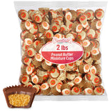 Peanut Butter Miniature Cups, 2lb Pack of Peanut Butter Cups Bulk, Perfect ReesCups for Stocking, Dessert Toppings, Party Favors and Gift Baskets