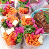 Three Ladies Brand Natural Gluten Free Spring Roll Rice Paper Wrappers - Pick your size and quantity! (10-Pack, 22cm)