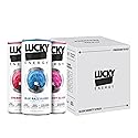 Lucky Energy Drink Variety Pack - Slush Series (Cherry, Blue Razz, Strawberry) - Zero Sugar, 0 Calorie Performance Beverage with 200mg Caffeine, Maca