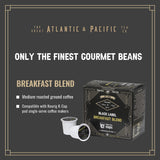 A&P Breakfast Blend Coffee Medium Roast Single Serve 18ct 100% Arabica, Compatible with 1.0 and 2.0 k-cup brewers (Breakfast Blend, 18 Count)