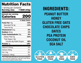 Protein Snack Bar Variety Pack, Oatmeal Chocolate Chip & Peanut Butter Chocolate Chip, Gluten Free Energy Bars, High Protein Grab-and-Go Snacks, 12