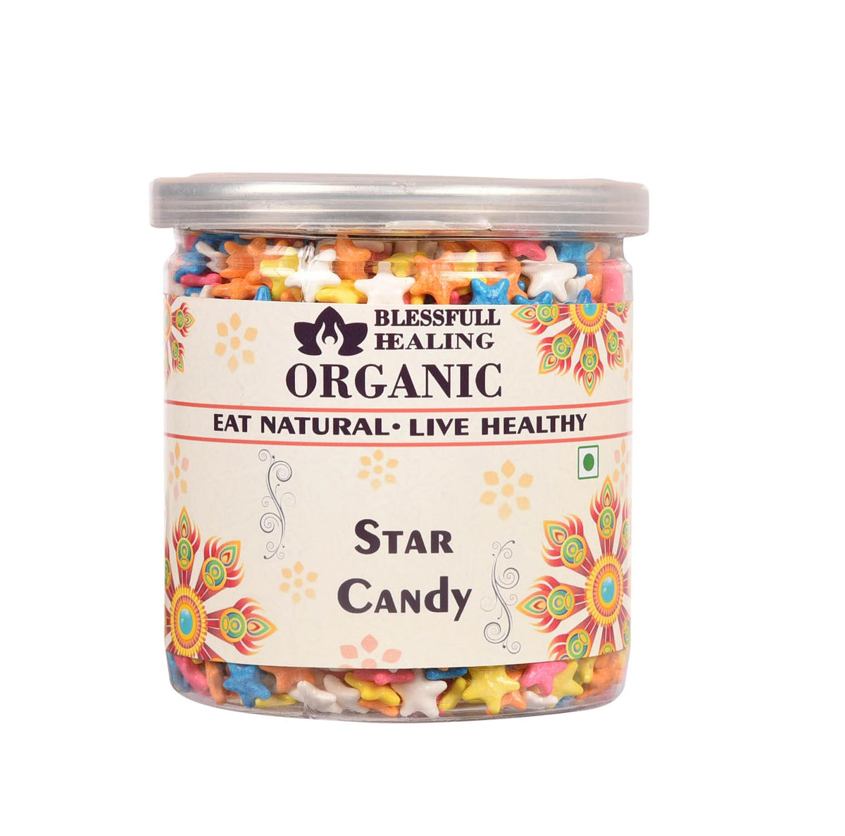 Blessfull Healing Organic Star Candy 400 Gram Airtight Container