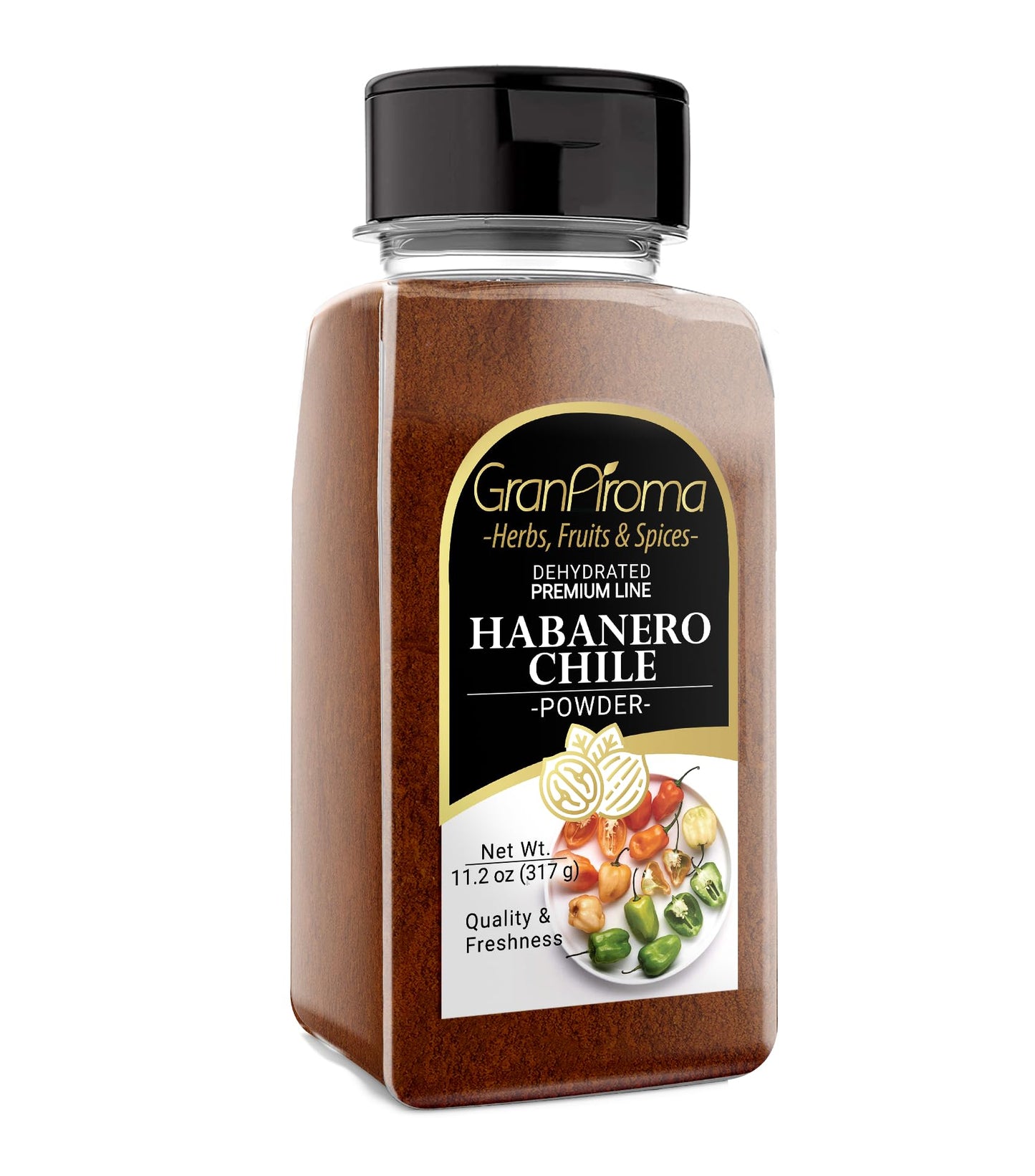 GranAroma Habanero Chile Powder, 11.2 oz, Hot & Spicy, Soups & Sauces