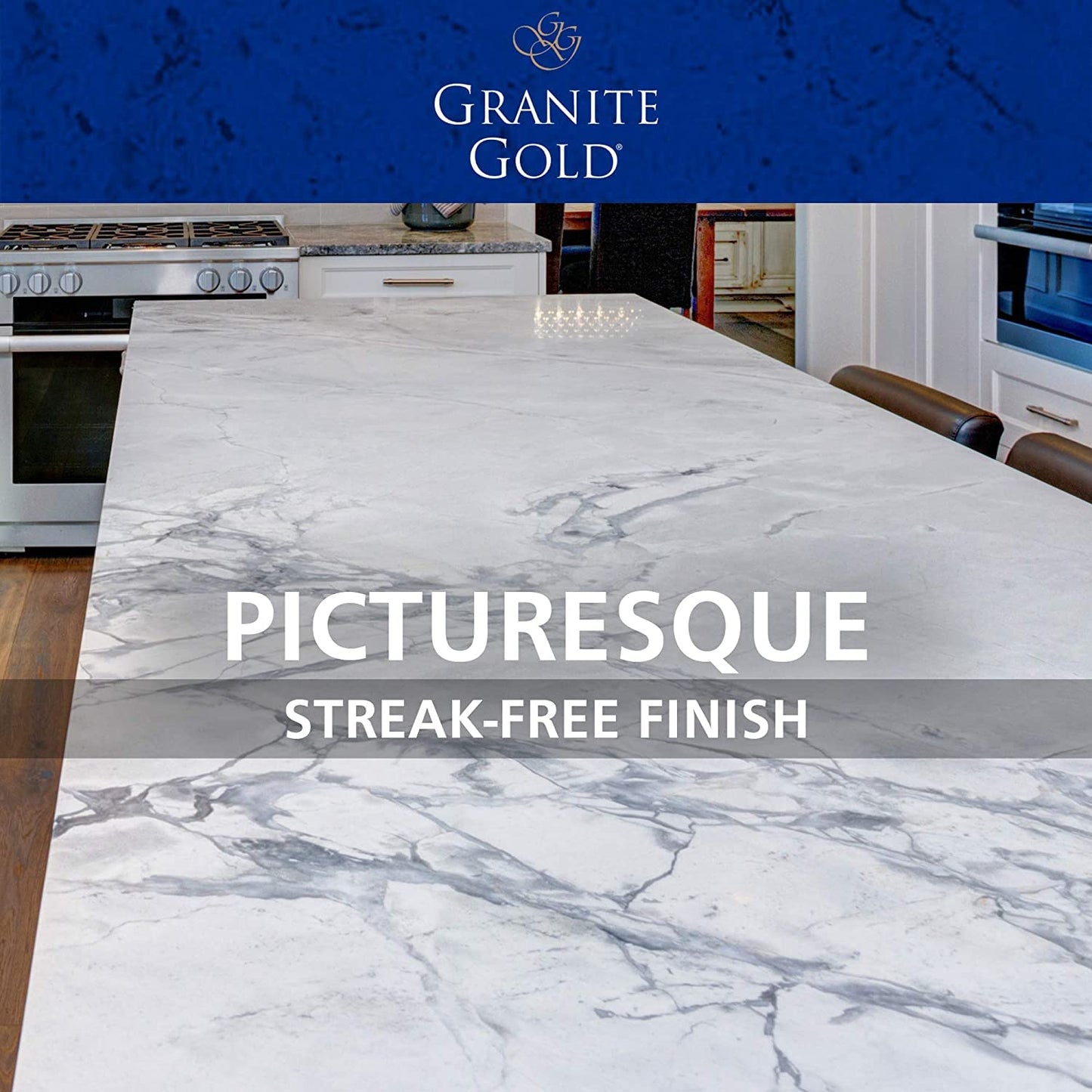 Granite Gold Daily Cleaner Spray Streak-Free Cleaning for Granite, Marble, Travertine, Quartz, Natural Stone Countertops, and Floors, 1 x 64 Fl. Oz