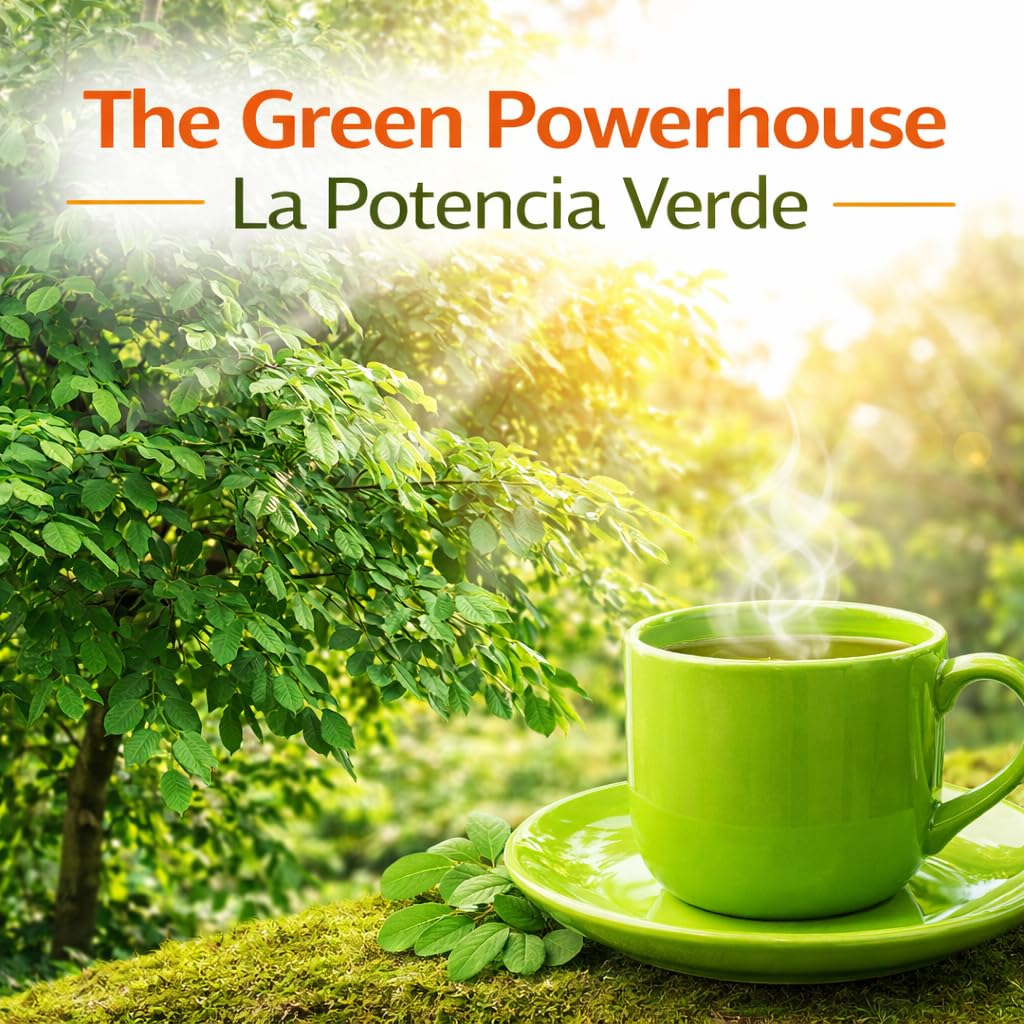 Moringa Leaf Tea - 4 oz (113 g) - 100% Natural Loose Leaf | Non-GMO, Vegan, Caffeine-Free Herbal Infusion - Dried Oleifera Leaves (Té de Hojas de
