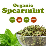 Food to Live - Organic Spearmint Leaves, 1.5 Pounds - Dried, Cut & Sifted. Great for Herbal Tea. Non-GMO. Caffeine-free. Non Irradiated. Keto.