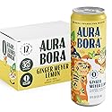 Aura Bora, Ginger Meyer Lemon Sparkling Water, 12 Fl Oz