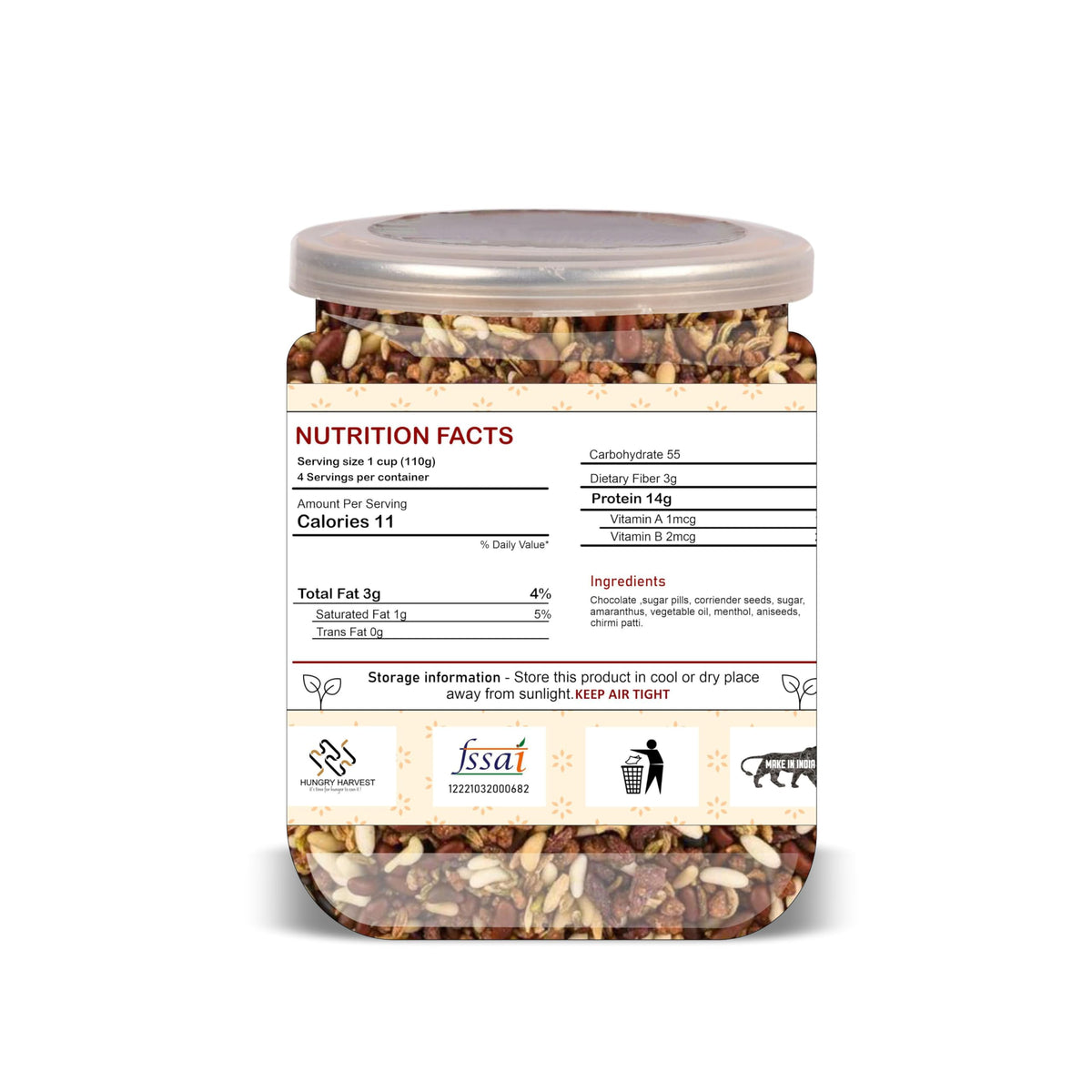 HUNGARY HARVEST Chocolate Mukhwas 500 Gram Airtight Container