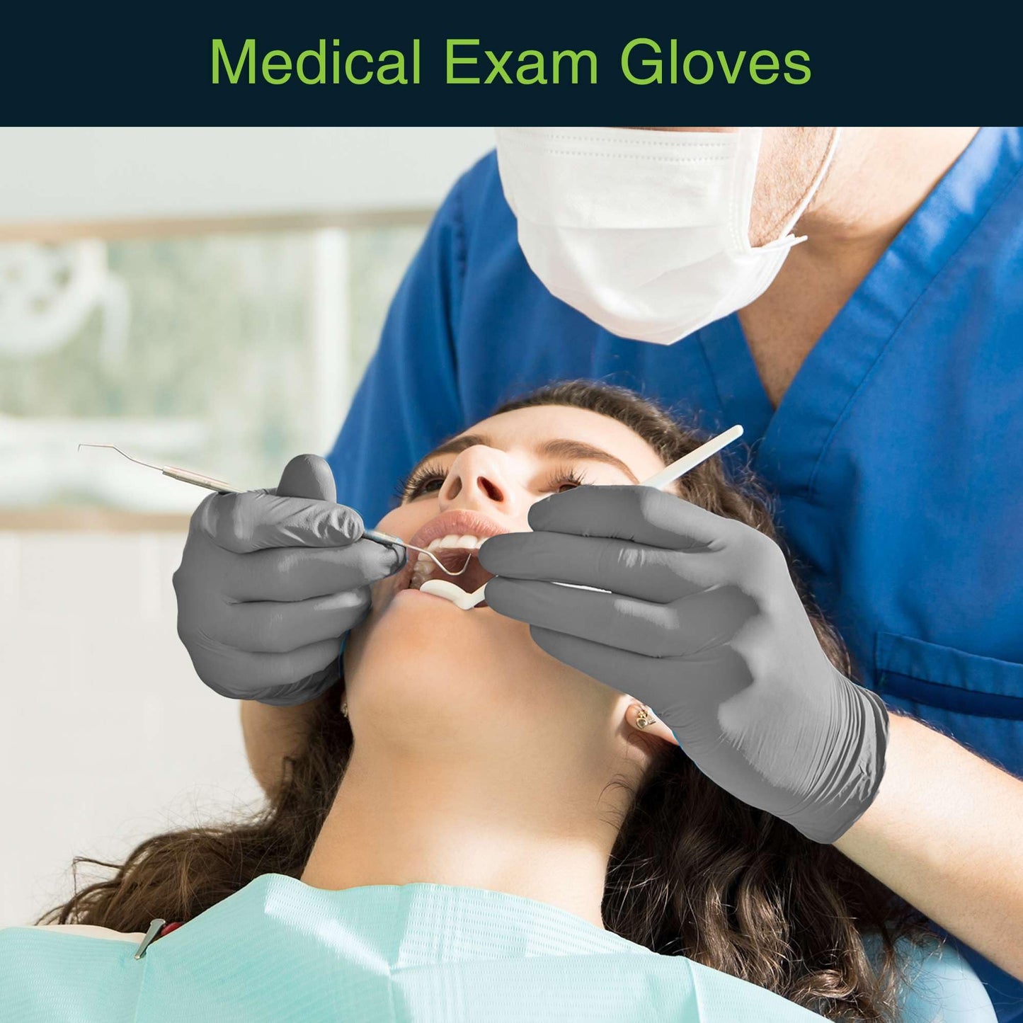 FifthPulse Cool Gray Nitrile Disposable Gloves X Large, 100 Count - Latex Free food Safe Cleaning and Cooking Gloves X Large, Surgical Grade Medical