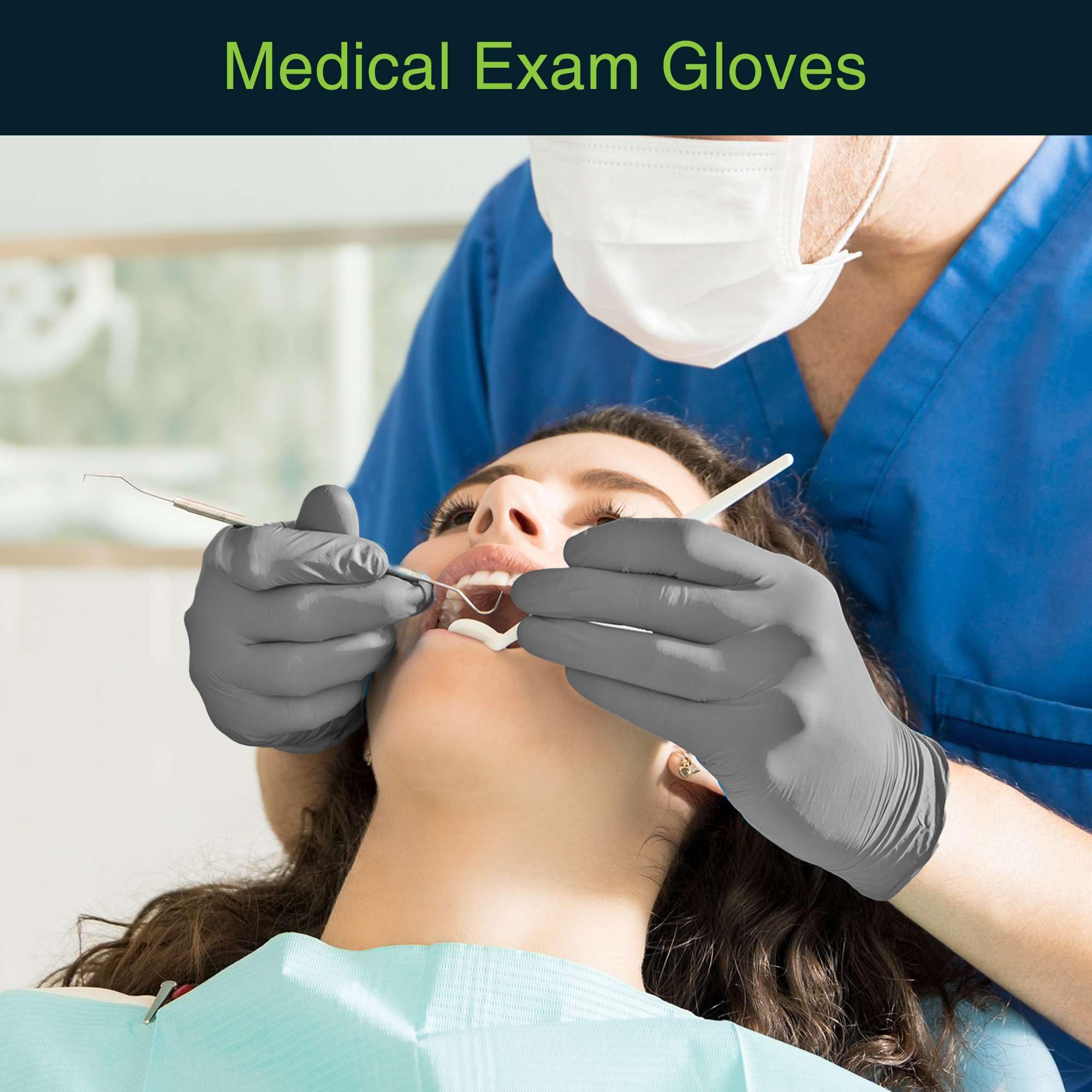 FifthPulse Cool Gray Nitrile Disposable Gloves X Large, 100 Count - Latex Free food Safe Cleaning and Cooking Gloves X Large, Surgical Grade Medical