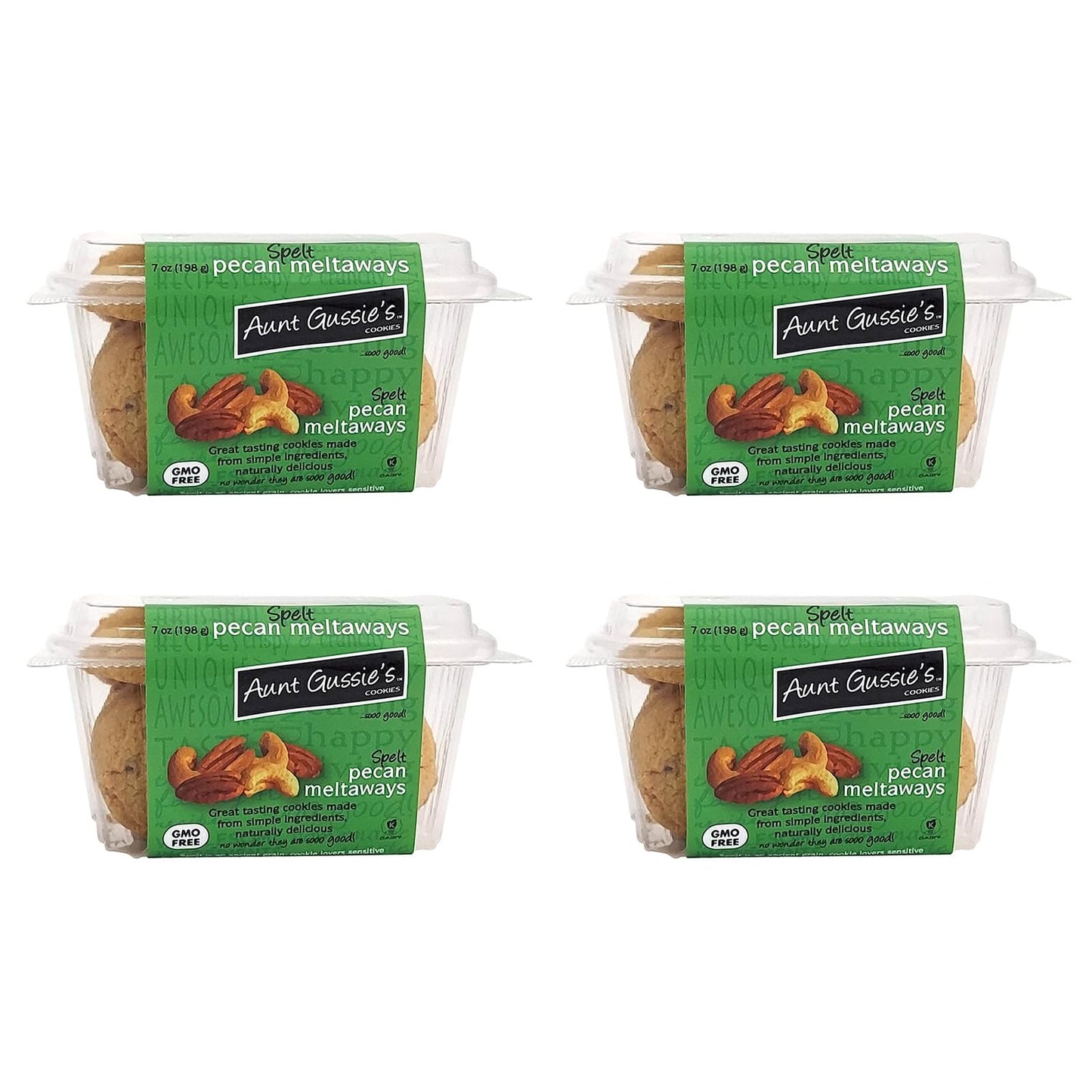 Aunt Gussie's - Spelt Sugar Free Pecan Meltaways - 4 Pack