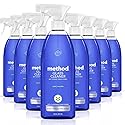 Method Glass Cleaner Spray, Mint, Ammonia Free Solution, Mirror & Window Cleaner - Great for Indoor & Outdoor Glass Surfaces, 28 oz Spray Bottles