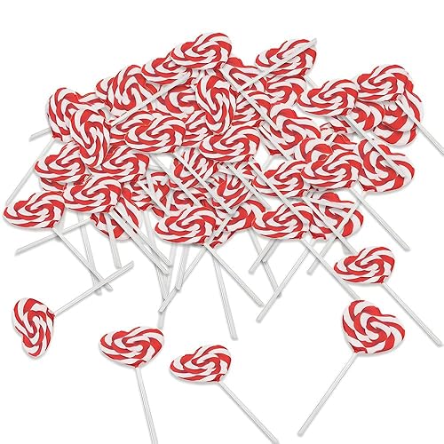 RED HEART SHAPED SWIRL POP - Edibles - 12 Pieces