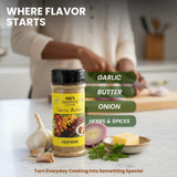 Mike's Garlic Butter Seasoning, No MSG Gluten Free 17-Spice Blend for Chicken, Steak, Garlic Bread and Popcorn, Made in USA, 8 oz