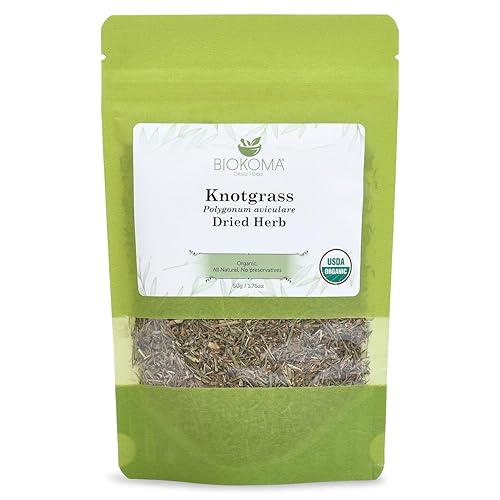 Biokoma Organic Knotgrass Dried Herb 50g 1.76oz Polygonum Aviculare USDA Organic Herbal Tea Urinary Respiratory Digestive Health Resealable Moisture