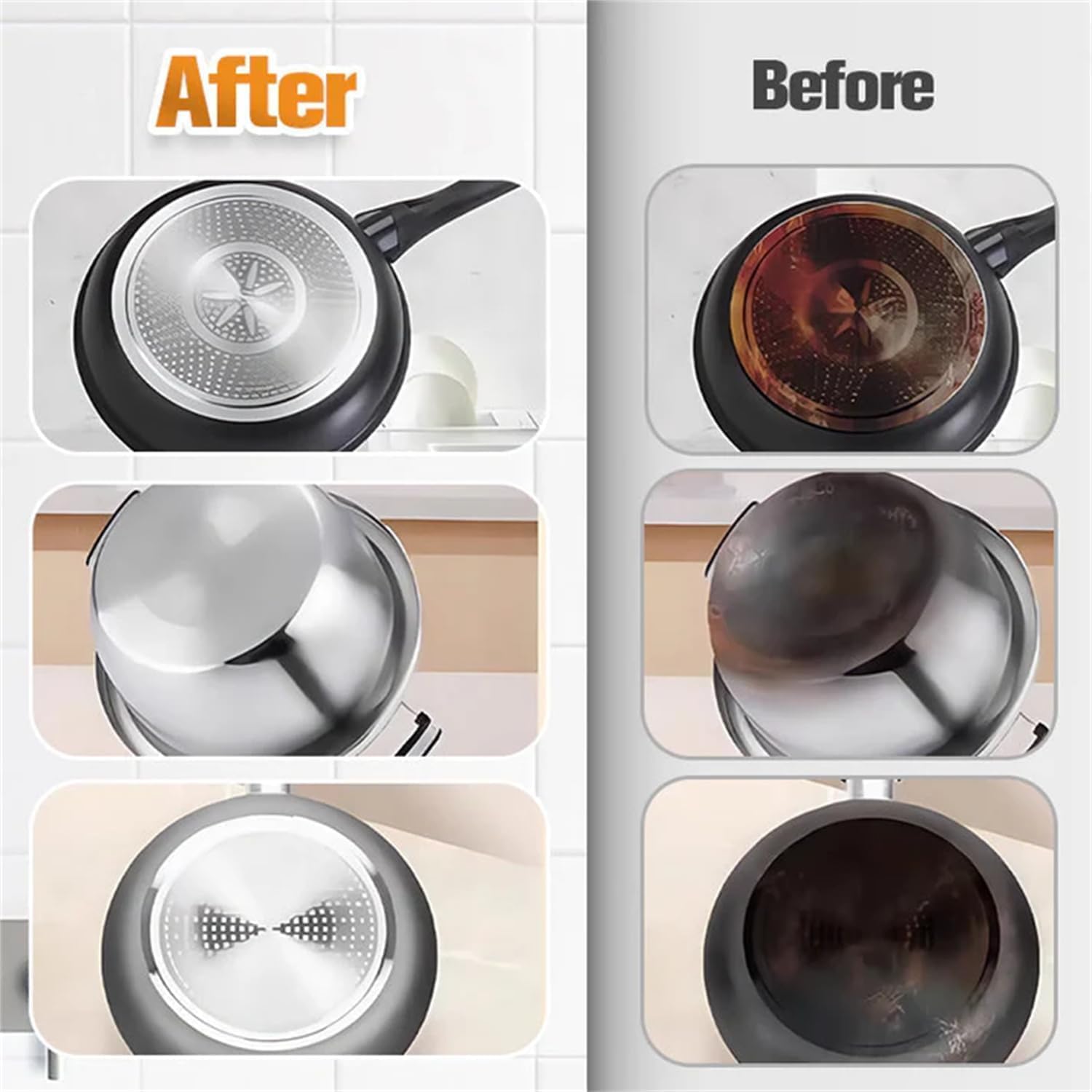 WERGOOD Powerful Burnt Residue Remover Paste For Cookware, Iron Pot Black Stain Remover, Heavy Duty PanCleaner & Stainless Steel PanCleaner
