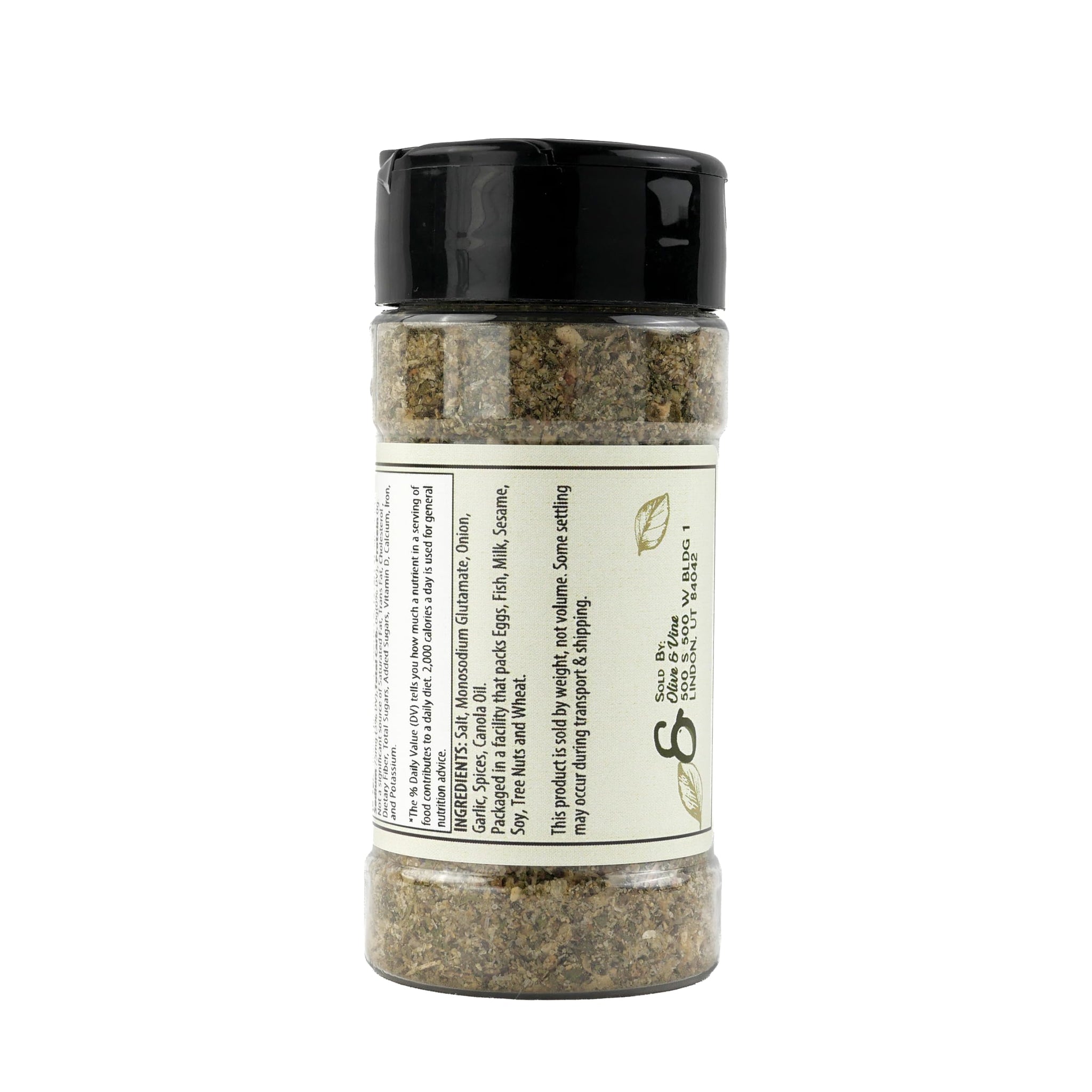 Olive & Vine Total Seasoning, Balanced Flavor, For Grilling & Roasting, Rich Tradition, Authentic Taste, For Global Recipes (3.2 Ounce)