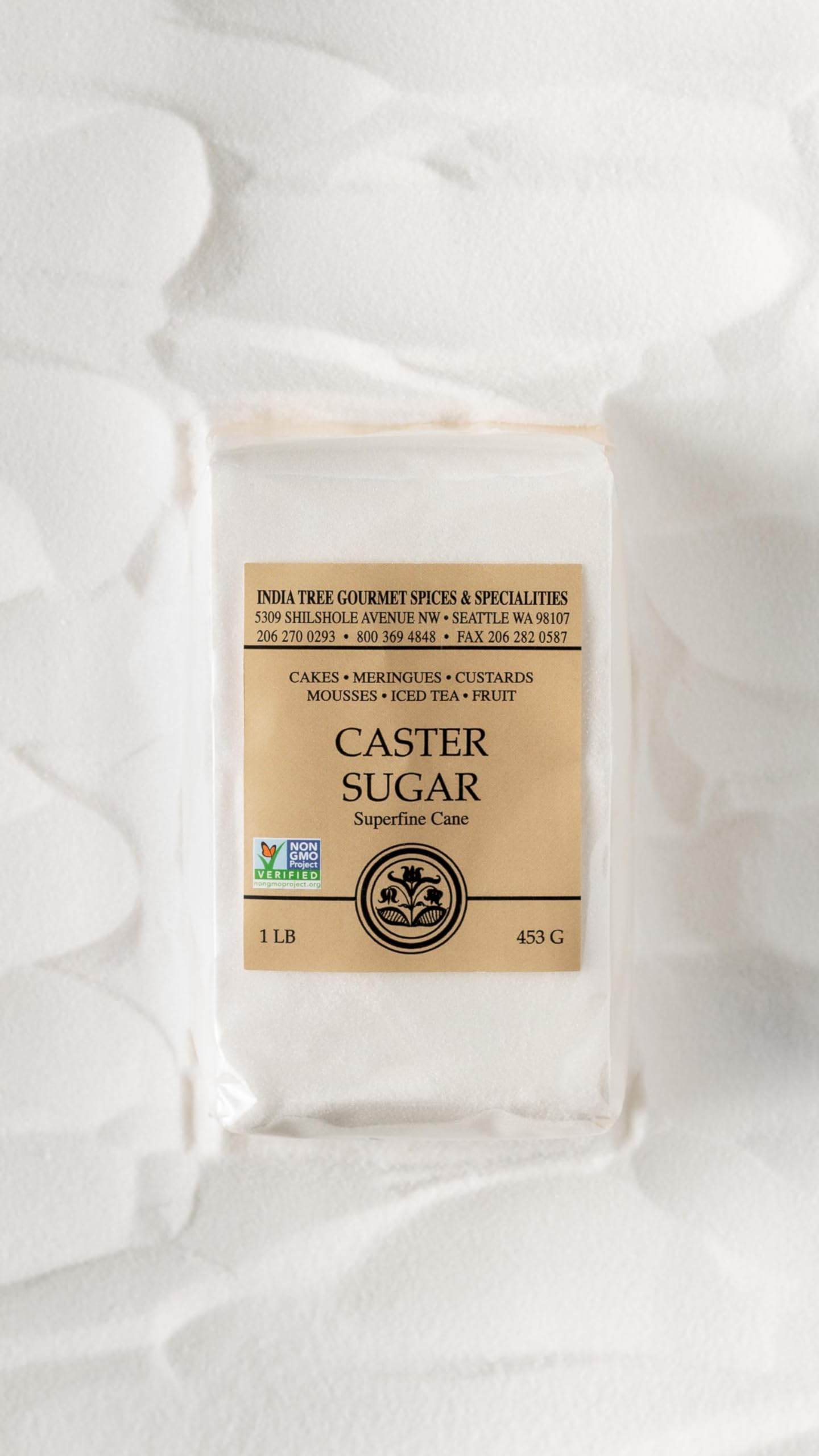India Tree Superfine Caster Sugar, 1.75 lb | NonGMO, Gluten-Free Premium Baking & Dessert Cane Sugar