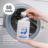 AspenClean Laundry Powder + Booster 2-in-1 Unscented 55 Loads Hyper Concentrated Stain & Odor Removal Enzyme Booster Non-Toxic 100% Natural EWG