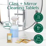 CLEANOMIC Glass and Mirror Cleaning Tablets (6 Pack) - All-Purpose Multi-Surface Household Cleaner Tablets (Scent-Free)