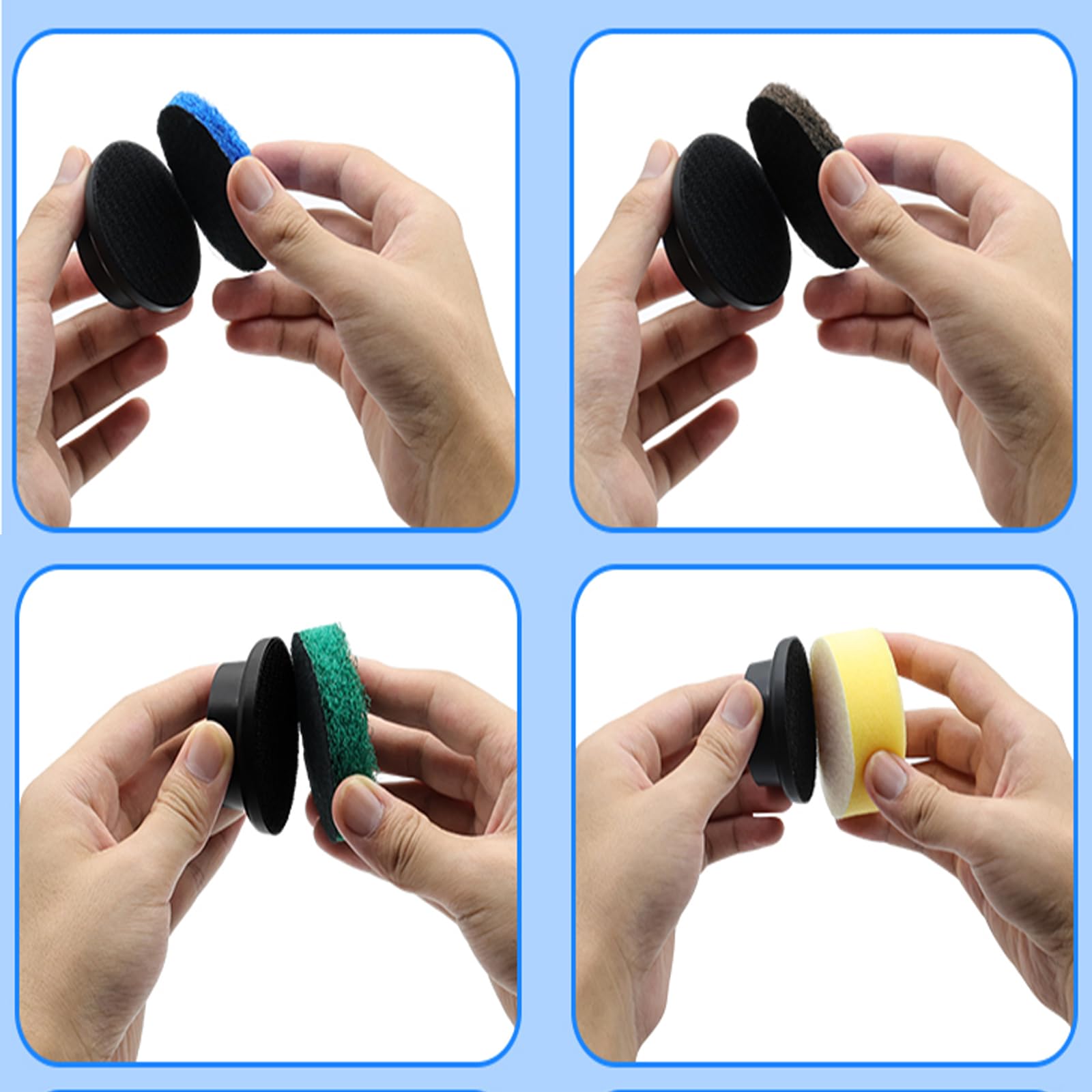 Electric Spin Scrubber Brush Heads Set for NOLYTH Power Spin Scrubber, 6 Pack Replaceable Brush Heads for Cleaning Corners Grout Stain on Stove