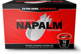 Napalm Coffee Single Serve Pods - Extra Dark Roast, Bold & Strong, Arabica, 12 Count (Pack of 1)
