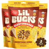 Clusterbucks Superfood Clusters - Grain-Free, Keto-Friendly Snack Bites with Regeneratively Grown Sprouted Buckwheat- Gluten-Free, Low-Carb, Organic