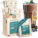 SuperFood Meal Replacement for Women - All-In-One Protein Powder with Greens & Vitamins & Collagen | Chocolate Protein Shake & Supplement Snack