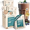 SuperFood Meal Replacement for Women - All-In-One Protein Powder with Greens & Vitamins & Collagen | Chocolate Protein Shake & Supplement Snack