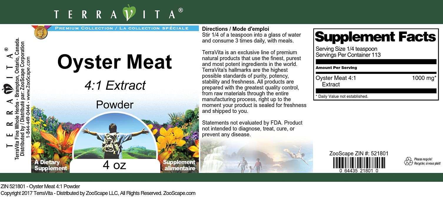 Oyster Meat 4:1 Powder (4 oz, ZIN: 521801) - 3 Pack