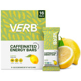 Verb Caffeinated Energy Bars Lemon (26g, Pack of 16) 110-Calorie Delicious Low Sugar Energy Bar - Vegan Gluten Free On-the Go Snack with 80mg Green
